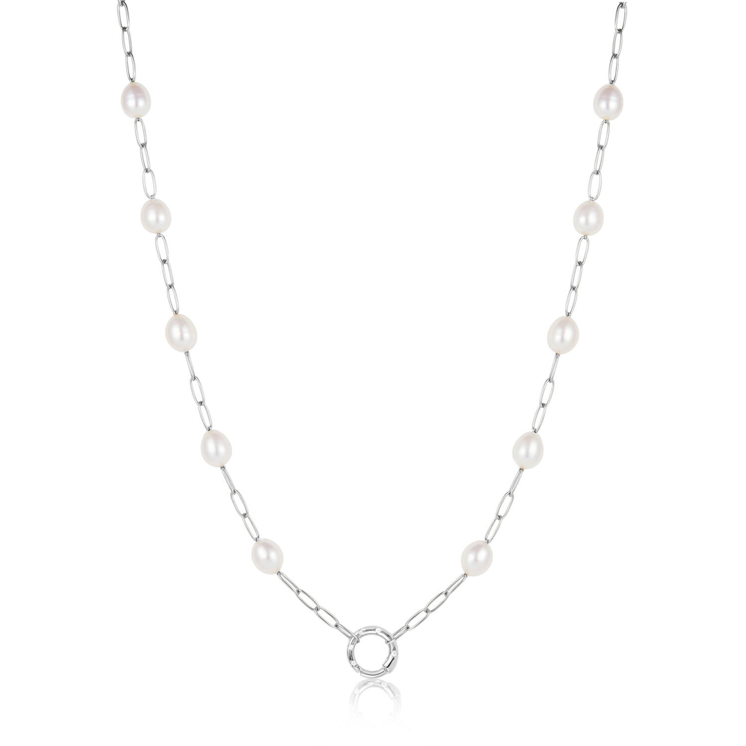  Pop Charms - Kette - Silber / Rhodiniert - Perle - 45cm
